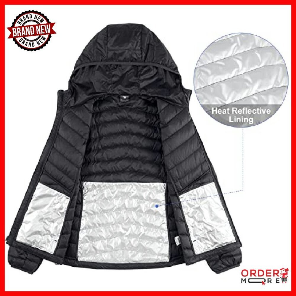 Lightweight Packable Down Jacket Insulated Puffer… - image 3